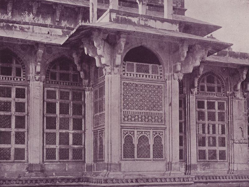 Udskåret Fretwork-vindue, Gwalior af English Photographer