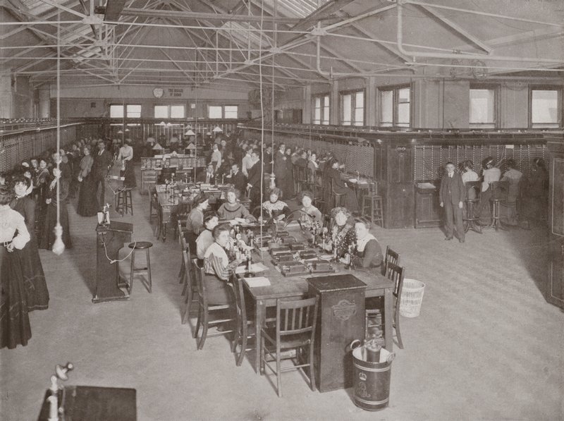 Central London Post Office Telefoncentral, Carter Lane, East Central af English Photographer