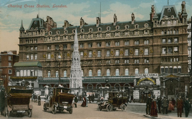 Charing Cross Hotel, London. Postkort sendt den 16. december 1913. af English Photographer