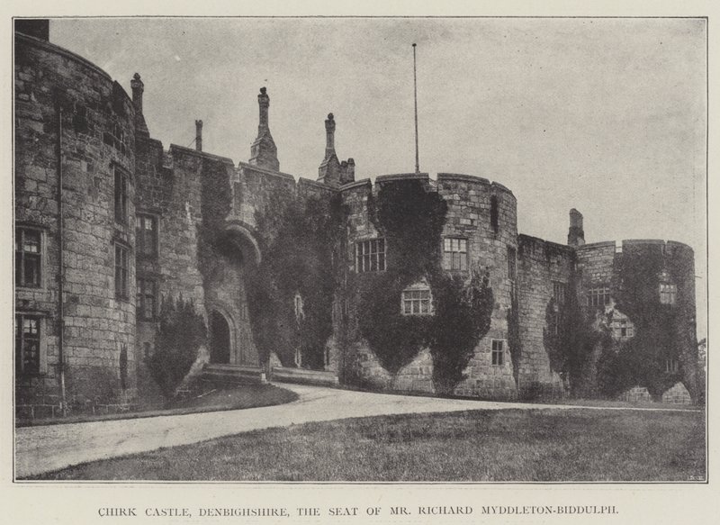 Chirk Castle, Denbighshire, sæde for hr. Richard Myddleton-Biddulph af English Photographer