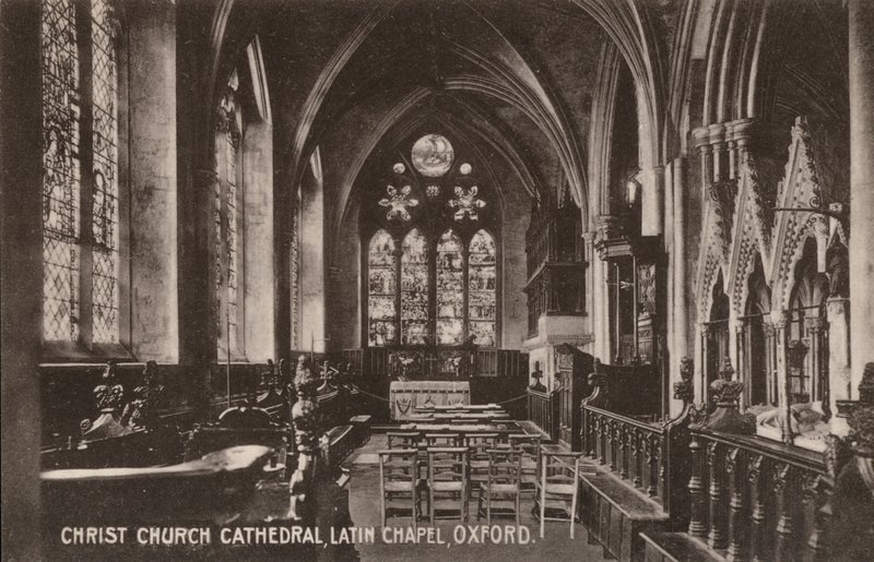 Christ Church Cathedral, Latin Chapel, Oxford (s/h-billede) af English Photographer