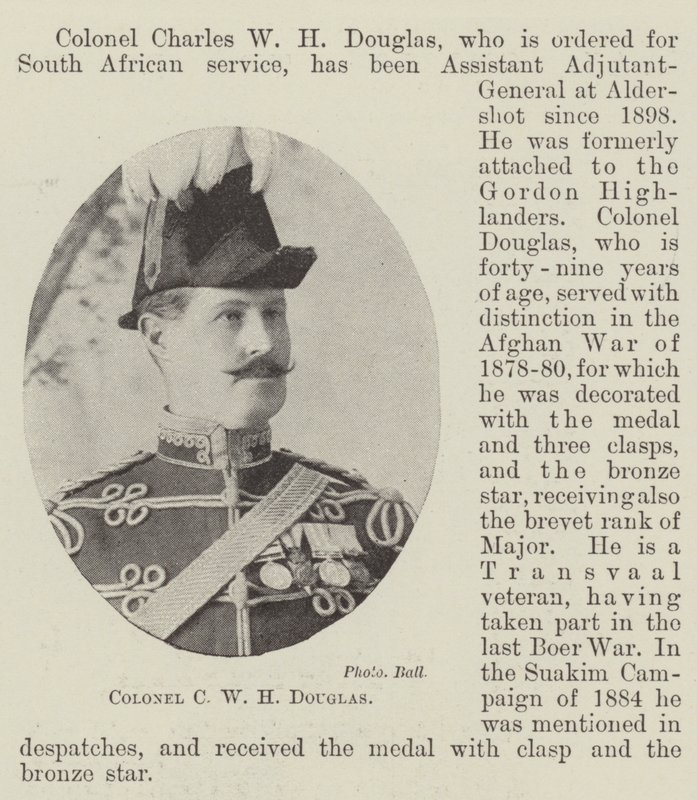 Oberst C W H Douglas af English Photographer