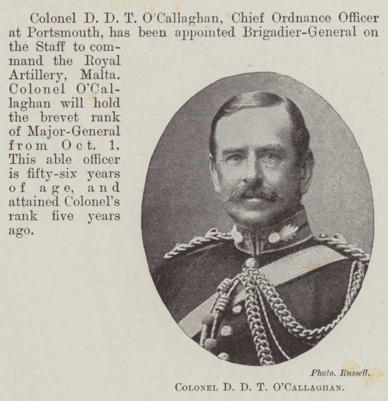 Oberst D D T OCallaghan af English Photographer