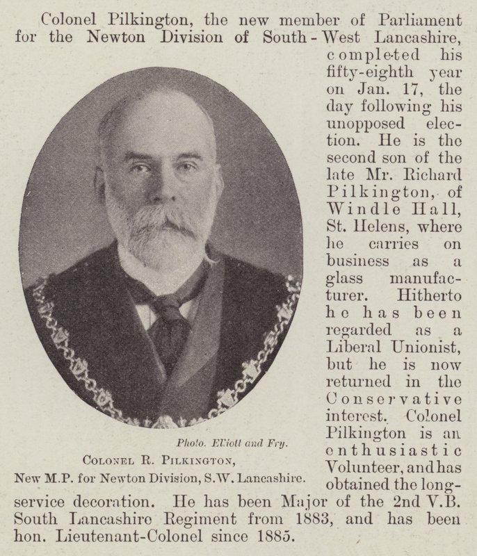 Oberst R Pilkington, ny MP for Newton Division, SW Lancashire af English Photographer
