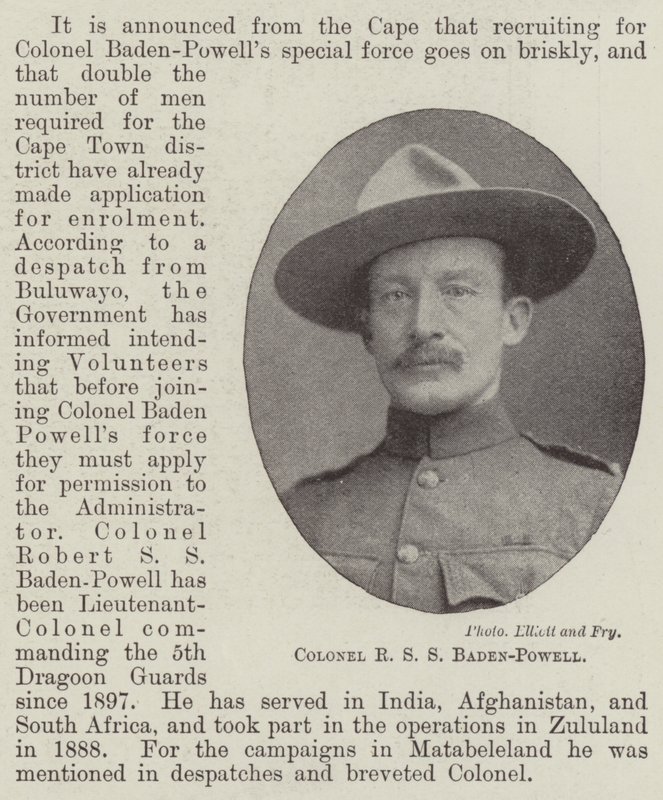 Oberst R S S Baden-Powell af English Photographer
