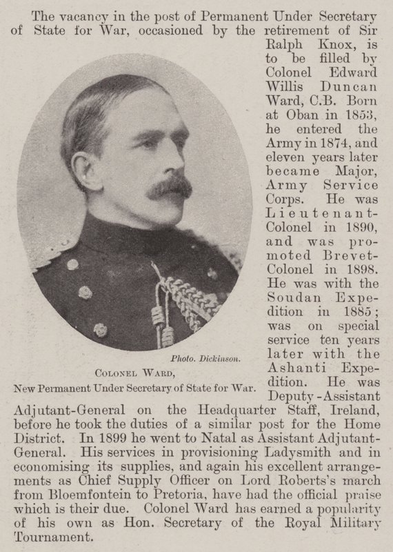 Oberst Ward, ny permanent underudenrigsminister for krig af English Photographer