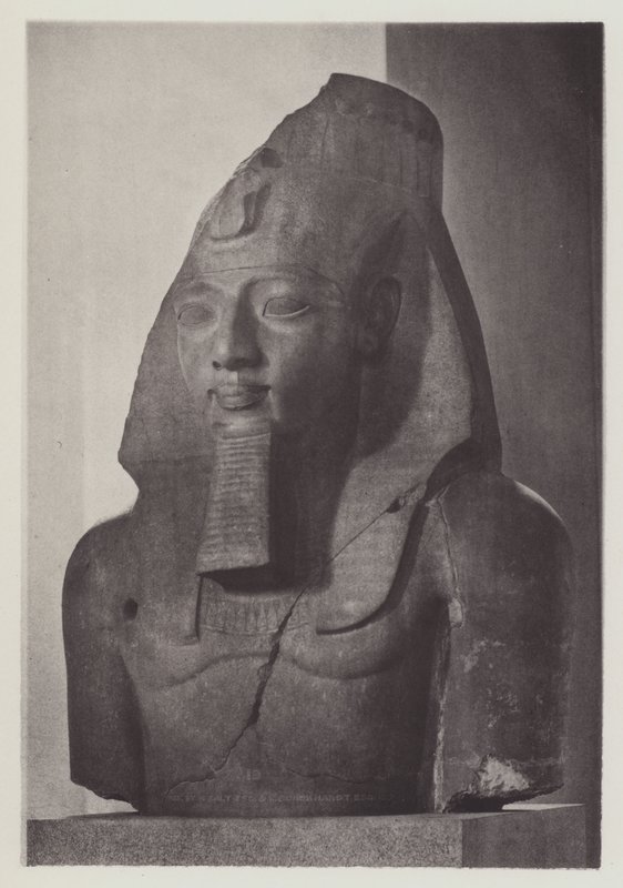 Kolossalt hoved af Ramses II (s/h-foto) af English Photographer