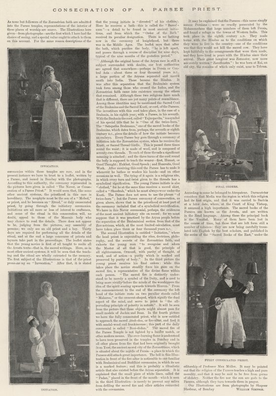 Indvielse af en Parsee Præst af English Photographer