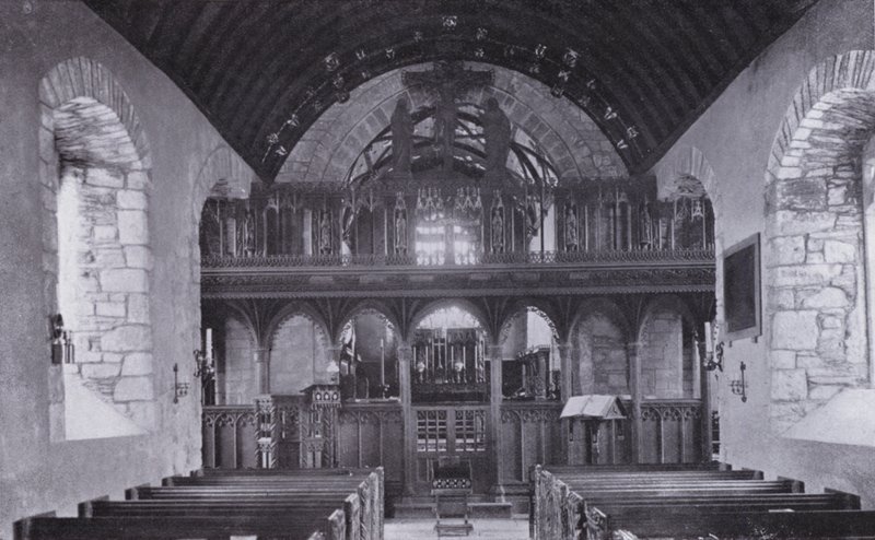 Cornwall: The Screen, St Crantock Church (s/h foto) af English Photographer