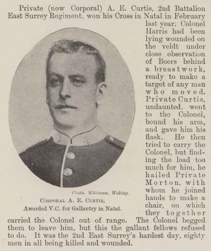 Korporal AE Curtis, tildelt VC for galanteri i Natal af English Photographer