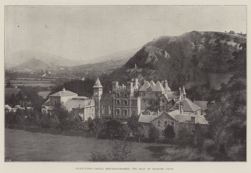 Craig-y-Nos Castle, Brecknockshire, Madame Pattis sæde af English Photographer