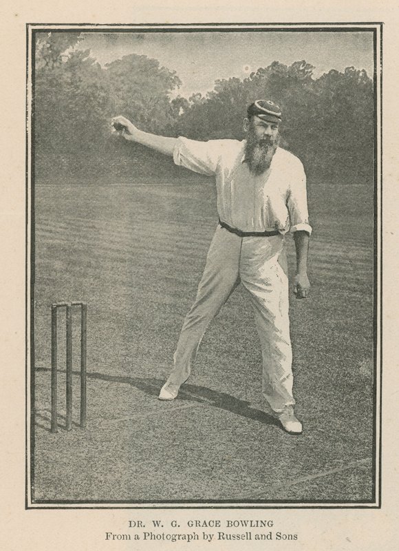 Cricketspiller Dr W G Grace af English Photographer