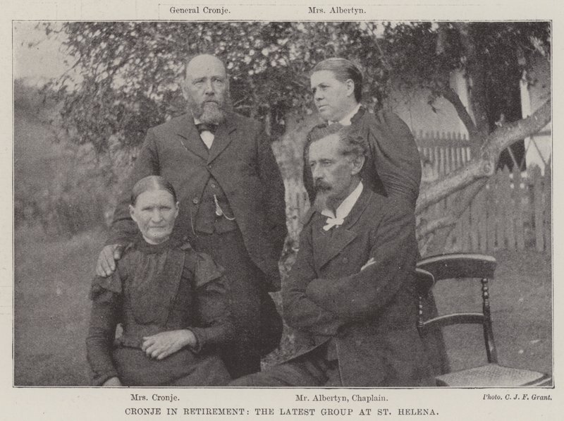 Cronje i pension, den seneste gruppe på St. Helena af English Photographer