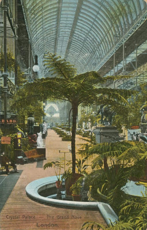 Crystal Palace, Det store kirkeskib, London af English Photographer