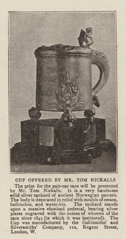 Cup tilbudt af Mr. Tom Nickalls af English Photographer