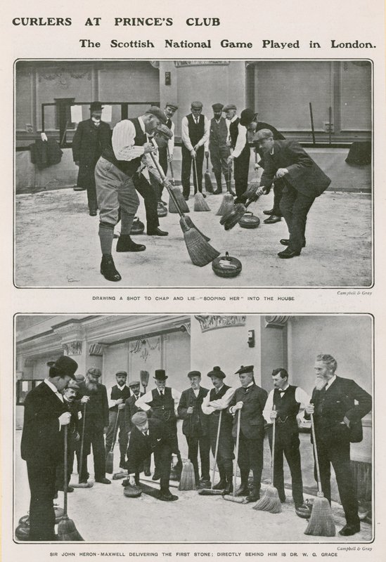 Curlers i Princes Club, den skotske landskamp i London af English Photographer