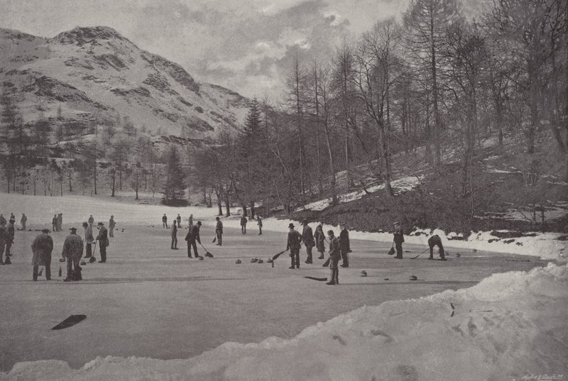 Curling ved Birnam af English Photographer