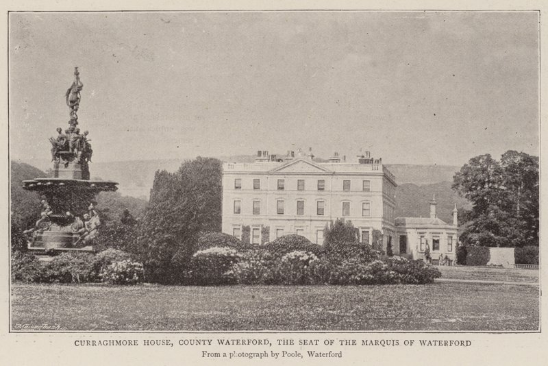 Curraghmore House, County Waterford, sæde for Marquis of Waterford af English Photographer