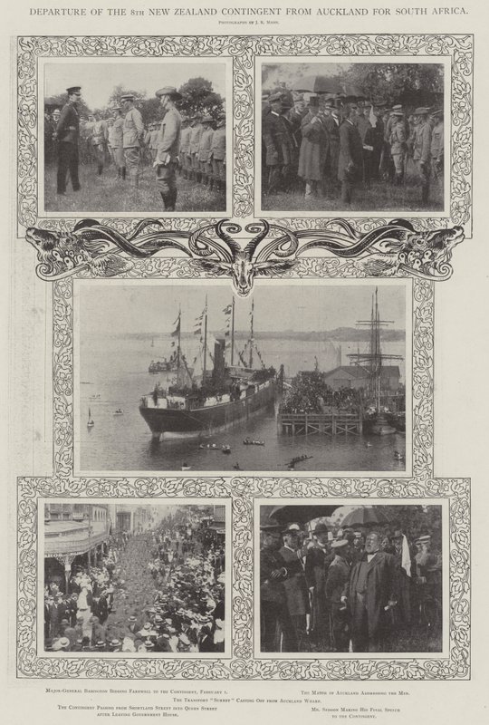 Afgang af det 8. New Zealandske kontingent fra Auckland til Sydafrika af English Photographer