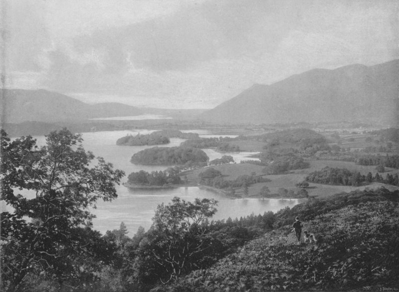 Derwentwater, fra Falcon Crag af English Photographer
