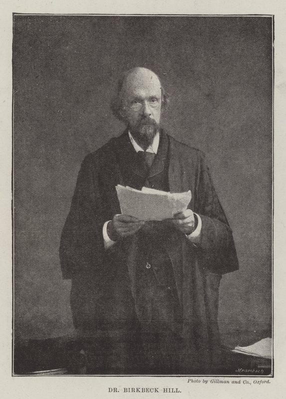 Dr. Birkbeck Hill af English Photographer