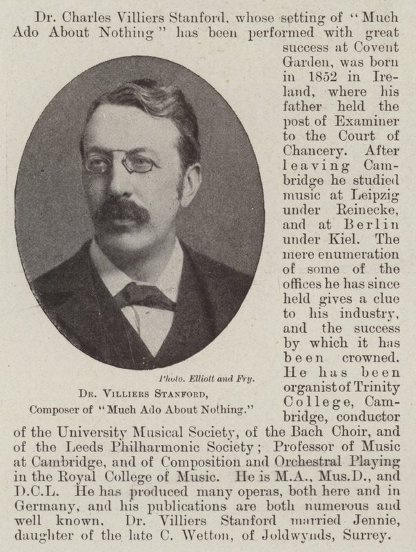 Dr. Villiers Stanford, komponist af Much Ado About Nothing af English Photographer
