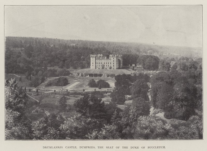 Drumlanrig Castle, Dumfries, sæde for hertugen af Buccleuch af English Photographer