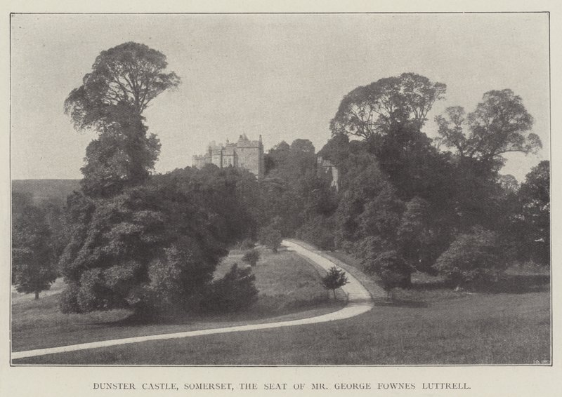 Dunster Castle, Somerset, sæde for hr. George Fownes Luttrell af English Photographer