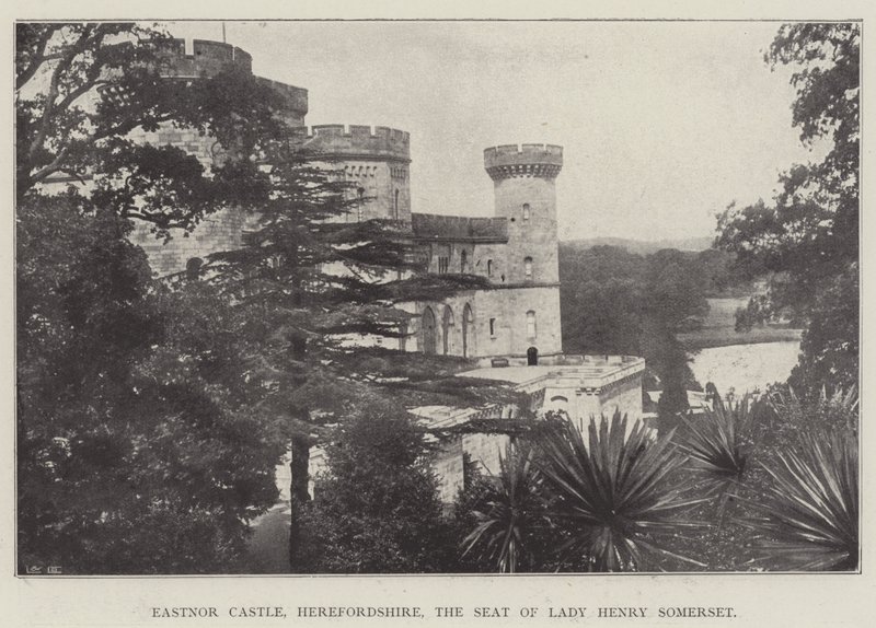 Eastnor Castle, Herefordshire, sæde for Lady Henry Somerset af English Photographer
