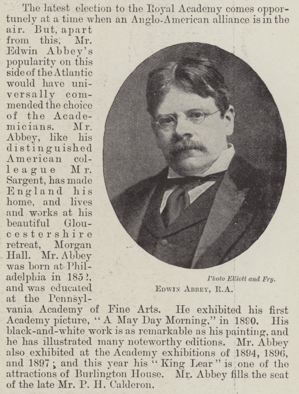 Edwin Abbey, RA af English Photographer