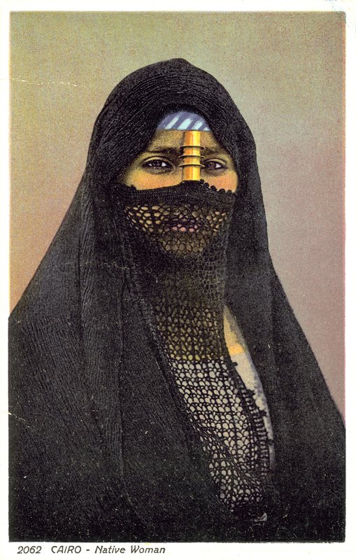 Egyptiske kvinder (farvefoto) af English Photographer