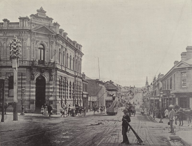 Elizabeth Street, Hobart af English Photographer