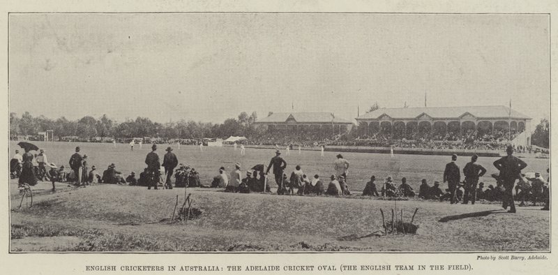 Engelske cricketspillere i Australien, Adelaide Cricket Oval, det engelske hold i feltet af English Photographer