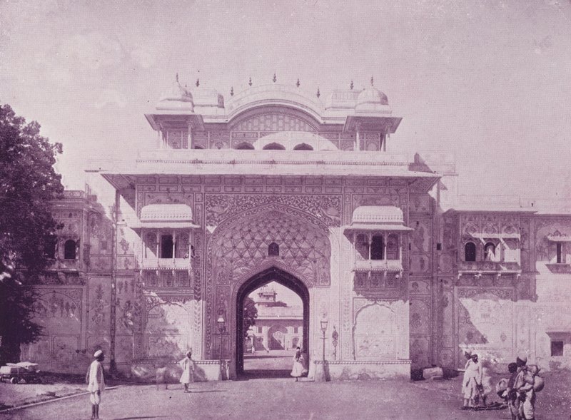 Indgang Maharajahs Palace, Jeypore af English Photographer