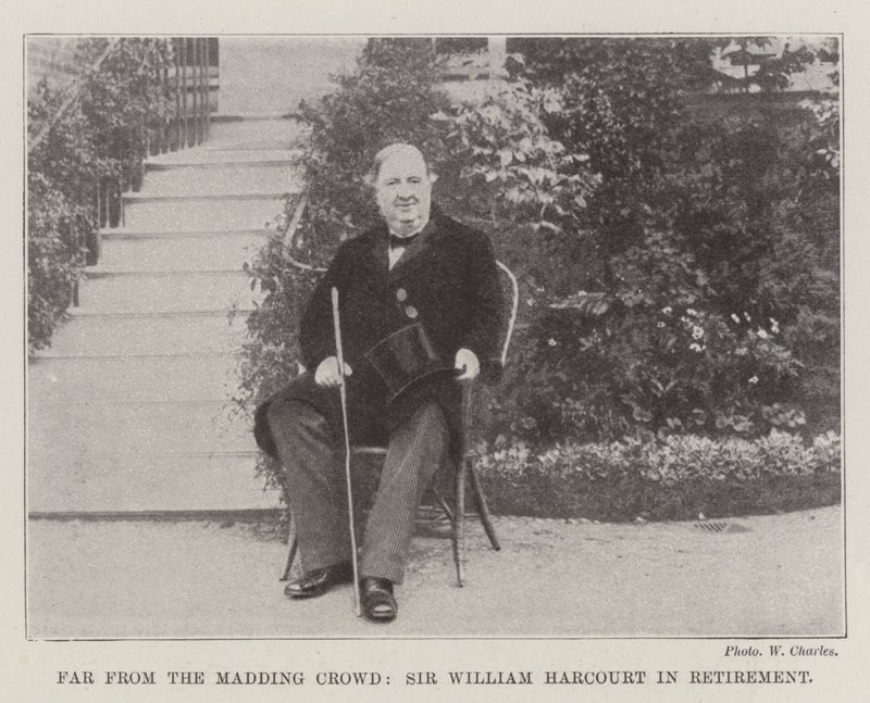 Langt fra den gale skare, Sir William Harcourt på pension af English Photographer