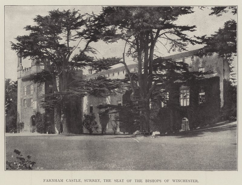 Farnham Castle, Surrey, sæde for biskopperne af Winchester af English Photographer
