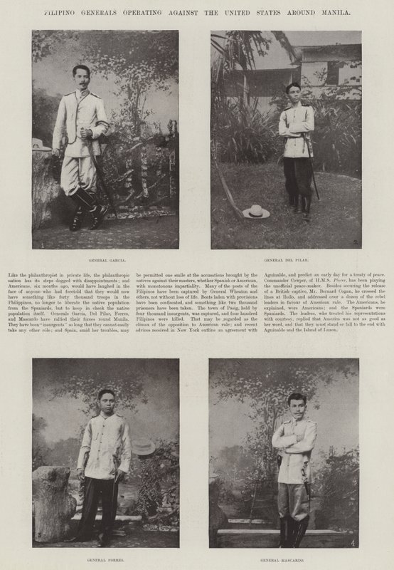 Filippinske generaler, der opererer mod USA omkring Manila af English Photographer