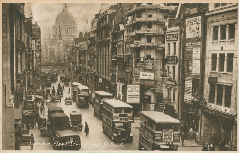 Fleet Street og St Pauls Cathedral, London af English Photographer