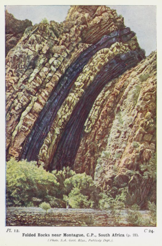 Folded Rocks near Montague, CP, South Africadani af English Photographer