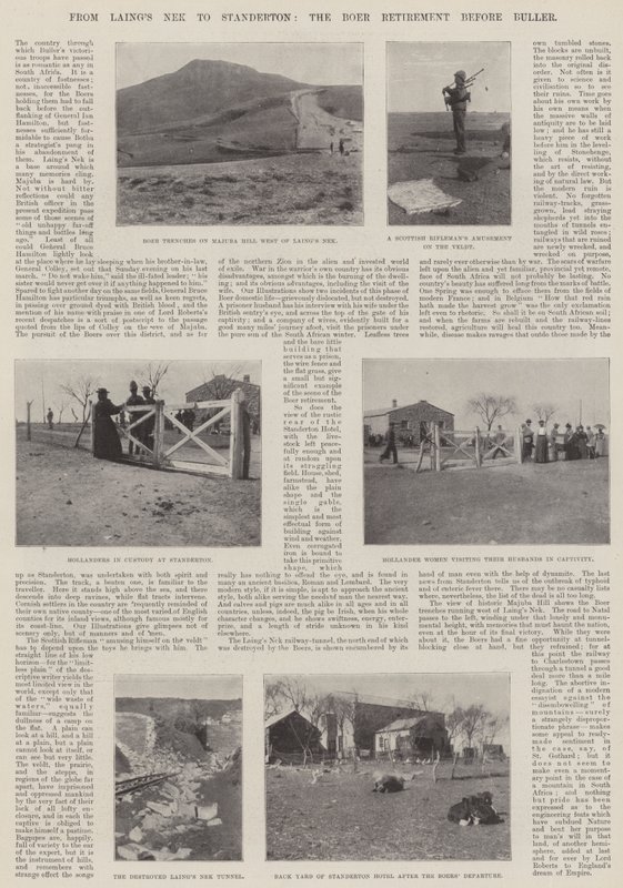 Fra Laings Nek til Standerton, Boeren pensionering før Buller af English Photographer