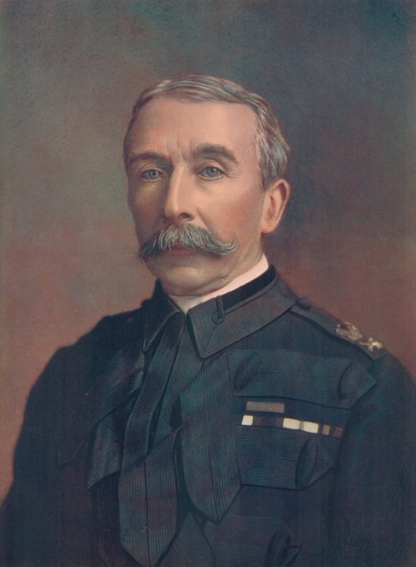 General E. F. Chapman. Befaling af tropperne i Skotland af English Photographer