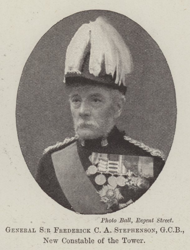 General Sir Frederick C A Stephenson, GCB, New Constable of the Tower af English Photographer
