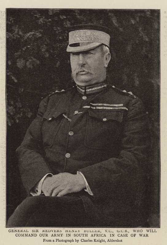 General Sir Redvers Henry Buller, VC, GCB, som vil kommandere vores hær i Sydafrika i tilfælde af krig af English Photographer