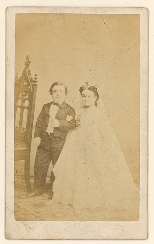 General Tom Thumb og hans kone af English Photographer