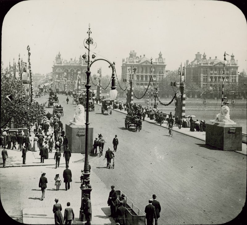 Generel udsigt over Westminster Bridge af English Photographer