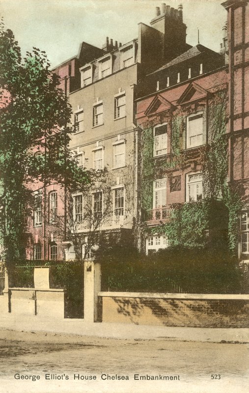 George Elliots hus, Cheyne Walk, Chelsea Embankment, London (foto i farver) af English Photographer
