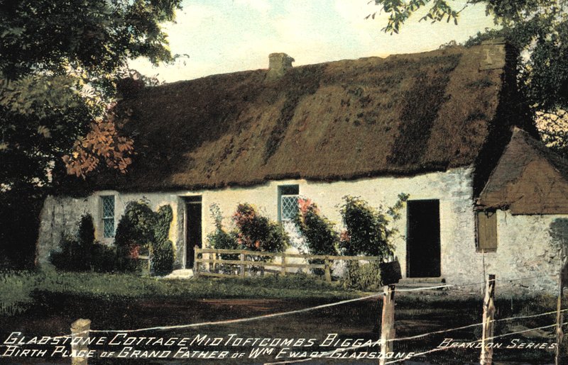 Gladstone sommerhus, Mid Toftcombs Biggar, fødested for bedstefar til William Ewart Gladstone (foto) af English Photographer