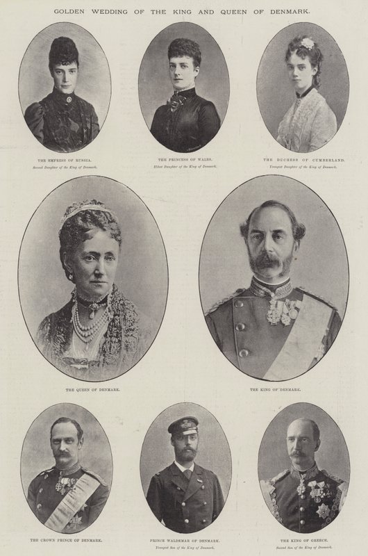Guldbryllup af Danmarks Konge og Dronning af English Photographer