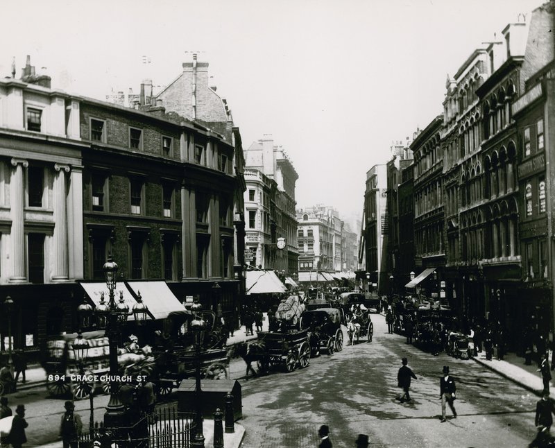 Grace Church Street, London af English Photographer