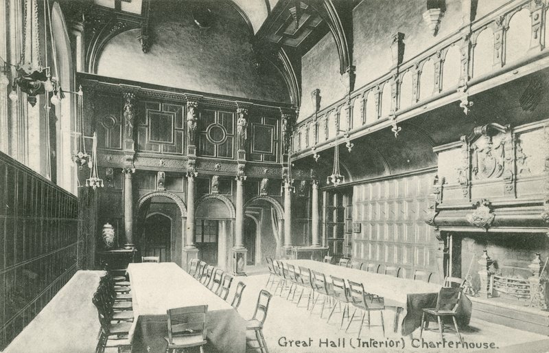 Great Hall, Charterhouse (s/h-billede) af English Photographer